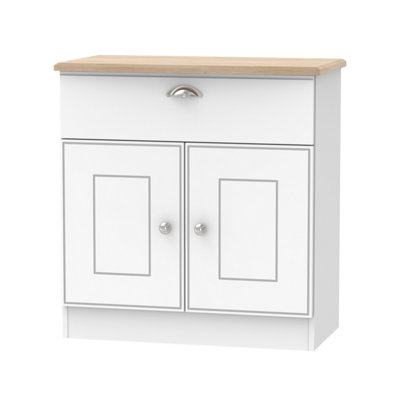 Albert 1 Drawer 2 Door Sideboard in White Ash & Oak (Ready Assembled)