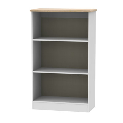 Albert Bookcase in Grey Matt & Oak (Ready Assembled)