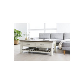 Albion - Coffee Table with Drawers - Distressed