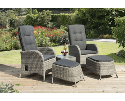 Luxury rattan reclining garden shop chairs