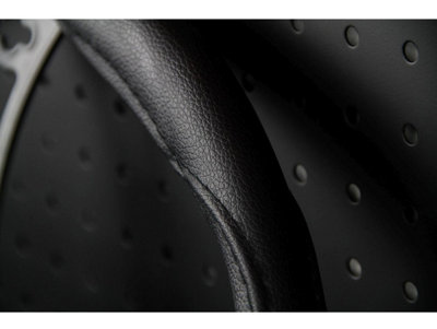 alca car steering wheel cover black massage size XL 41-43cm A590200