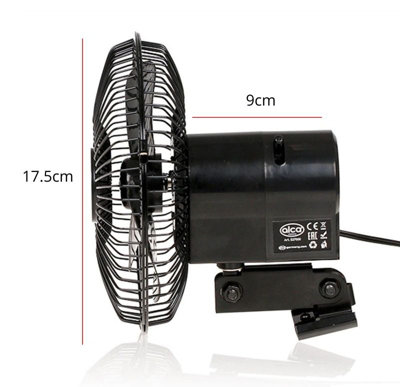 alca Germany 24V Interior Car Cooling Fan Oscilating Ventilator Truck Campervan Motorhome A527000