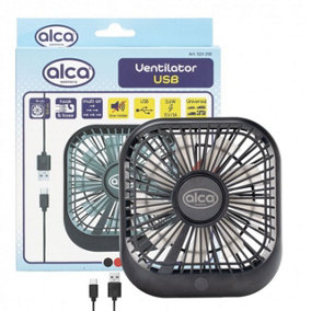 alca Germany Usb Cooling Fan Ventilator Mini Portable Car Home Office PC 3 Stage With Hook A524200