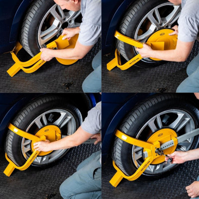 alca Large Size Wheel Clamp Tyres 16" To 19" Extendable SUV VAN "Tresor" XL 306300+D - 4