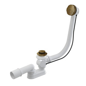 Alcaplast Bathtub Flexible Overflow Pipe Waste Drain Trap with Antique Brass Endings