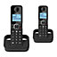 Alcatel F860 Duo, full featured Cordless Phone, Twin Pack, Black