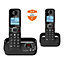 Alcatel F860 Voice full featured Cordless Phone, Twin Pack, Black