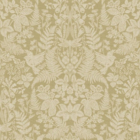 Alchemy Wallpaper Collection Loxley Ochre and Gold Holden 65800