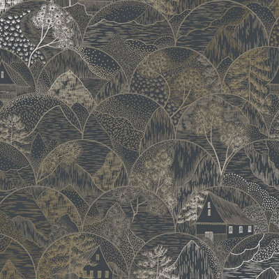 Alchemy Wallpaper Collection Teshio Charcoal Holden 65881