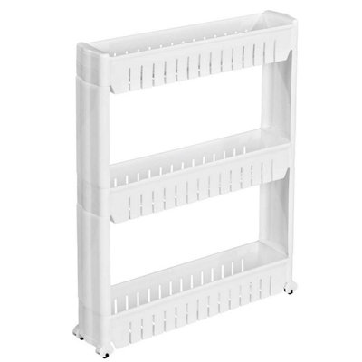 Alcove shelf with 3 levels - white