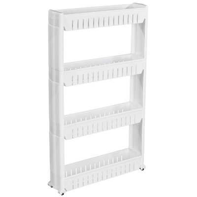 Alcove shelf with 4 levels - white