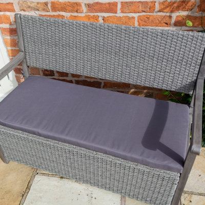 Alderley Rattan Storage Bench Grey 2 Seat - 5