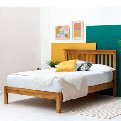 Alderley Solid Oak Wooden Double Bed Frame 4ft6