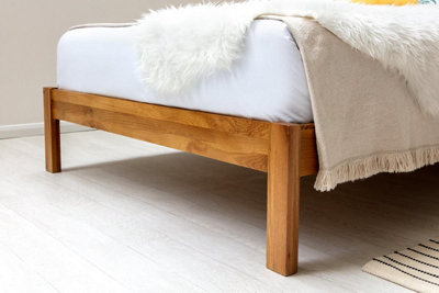 Alderley Solid Oak Wooden Double Bed Frame 4ft6