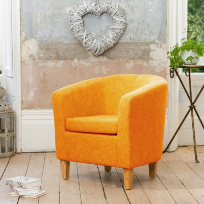 Orange shop tub chair