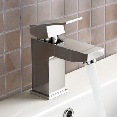 Aldo Bathroom Chrome Solid Brass Basin Mixer Tap & Bath Shower Mixer Tap + Waste - 3