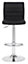 Aldo Kitchen Bar Stool, Single, Height Adjustable Seat, Chrome Footrest, Breakfast & Home Bar Stools, Black