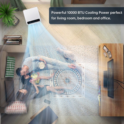 ALECOME Portable Air Conditioner 3 in 1 Air Conditioner Dehumidifier Conditioning Unit 10000 BTU 2900W Remote - 3