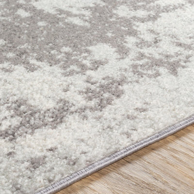 ALEX Abstract Modern Marble Medium Grey Area Rug 160 x 220 cm
