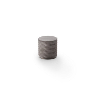 Alexander & Wilks Brunel Knurled Cylinder Cupboard Knob - Dark Bronze PVD - 20mm