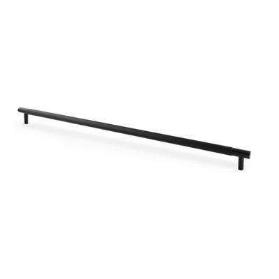 Alexander & Wilks Brunel Knurled T-Bar Cupboard Handle - Black - Centres 448mm