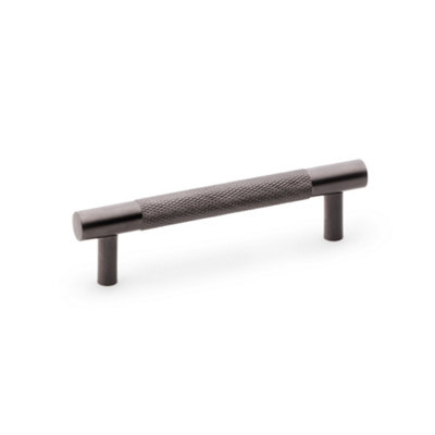 Alexander & Wilks Brunel Knurled T-Bar Cupboard Handle - Dark Bronze PVD - Centres 96mm