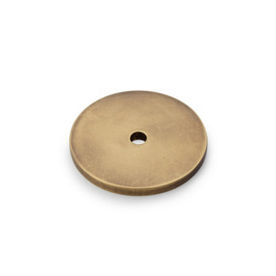 Alexander & Wilks Circular Backplate - Antique Brass - Diameter 35mm