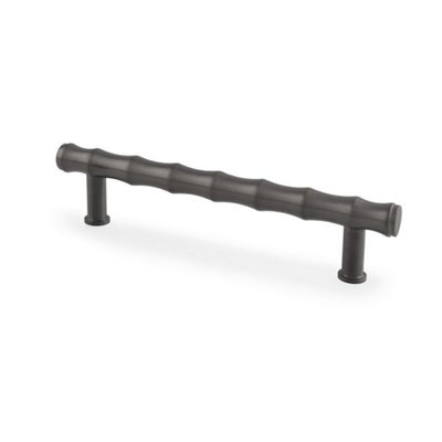 Alexander & Wilks Crispin Bamboo T-bar Cupboard Pull Handle - 128mm Centres - Dark Bronze PVD
