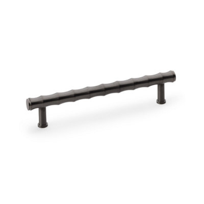 Alexander & Wilks Crispin Bamboo T-bar Cupboard Pull Handle - 160mm Centres - Dark Bronze PVD