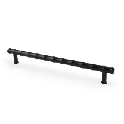 Alexander & Wilks Crispin Bamboo T-bar Cupboard Pull Handle - 224mm Centres - Black