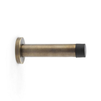 Alexander & Wilks Cylinder Projection Door Stop on Rose - Antique Brass