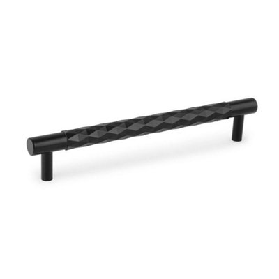 Alexander & Wilks Diamond Cut Cabinet Pull - 160mm C/C - Black