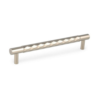 Alexander & Wilks Diamond Cut Cabinet Pull - 160mm C/C - Polished Nickel Pvd