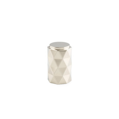 Alexander & Wilks Diamond Cut Cylinder Cabinet Knob - 30mm - Polished Nickel Pvd