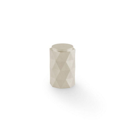 Alexander & Wilks Diamond Cut Cylinder Cabinet Knob - 30mm - Satin Nickel