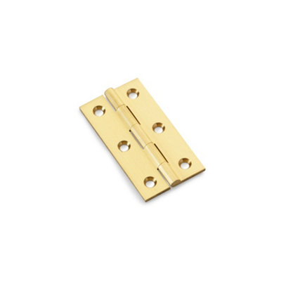 Alexander & Wilks Heavy Pattern Solid Brass Cabinet Butt Hinge - Satin ...