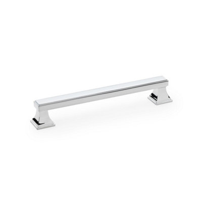 Alexander & Wilks Jesper Square Cabinet Pull Handle - Polished Chrome - Centres 160mm