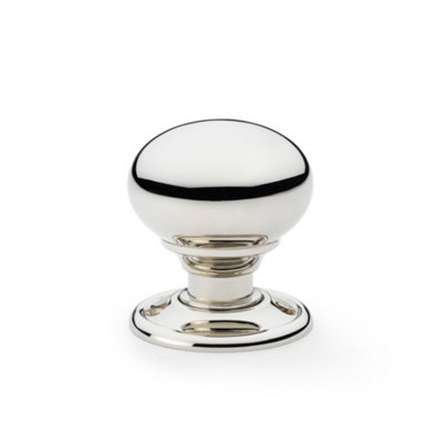 Alexander & Wilks Kershaw Door Knob - Polished Nickel - Knob 41mm