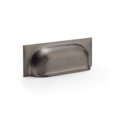 Alexander & Wilks Quantock Cup Pull Handle - Dark Bronze PVD - Centres 96mm