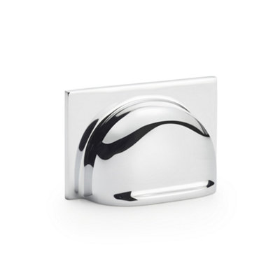 Alexander & Wilks Quantock Cup Pull Handle - Polished Chrome - Centres 40mm