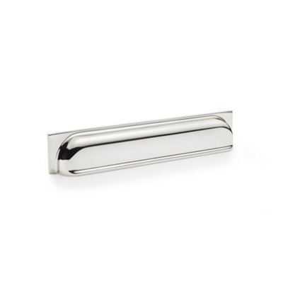 Alexander & Wilks Quantock Cup Pull Handle - Polished Nickel - Centres 203mm