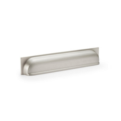 Alexander & Wilks Quantock Cup Pull Handle - Satin Nickel - Centres 203mm