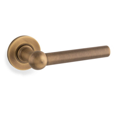 Alexander & Wilks Siskin Lever on Rose - Antique Brass