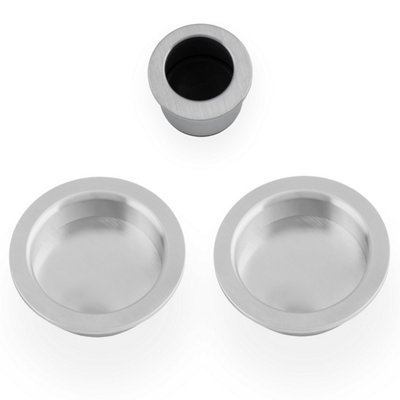 Alexander & Wilks Sliding door pull kit-Satin Chrome