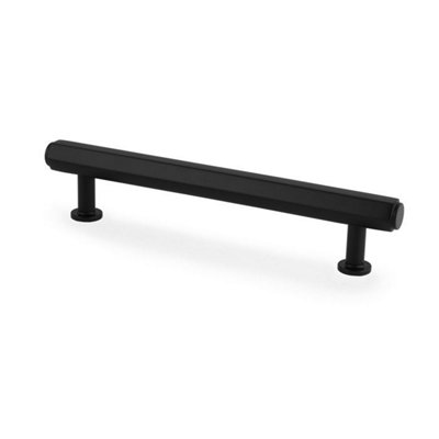 Alexander & Wilks Vesper Hex T-Bar Cabinet Pull-Black - 128mm C/C