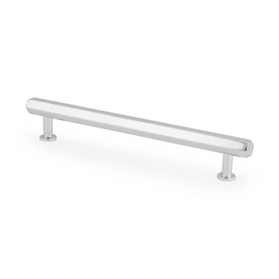 Alexander & Wilks Vesper Hex T-Bar Cabinet Pull-Polished Chrome-160mm C/C