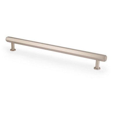Alexander & Wilks Vesper Hex T-Bar Cabinet Pull-Satin Nickel-224mm C/C