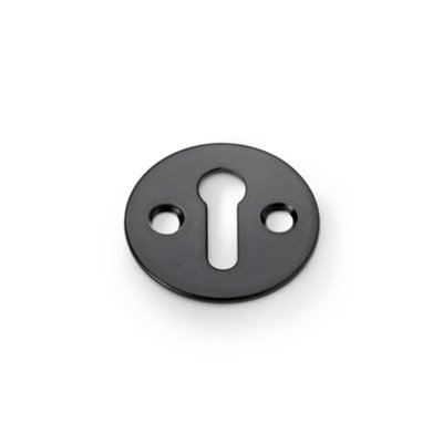 Alexander & Wilks Victorian Standard Profile Escutcheon - Black Powder Coat