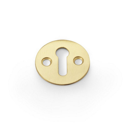 Alexander & Wilks Victorian Standard Profile Escutcheon - Polished Brass
