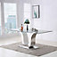 Alexandria 180cm Glass and Chrome Dining Table